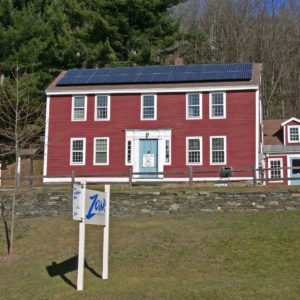 Roof mounted solar system on Zoar Outdoor